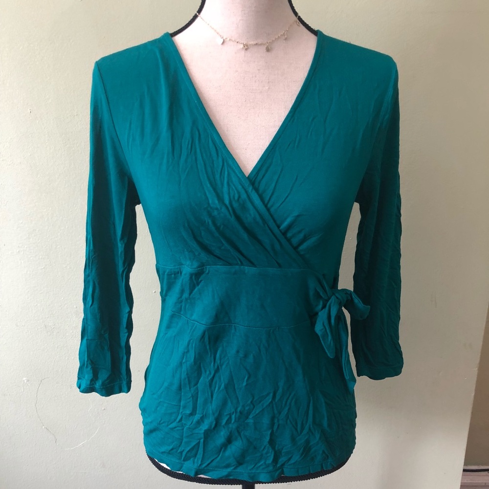 Ann Taylor petite wrap blouse